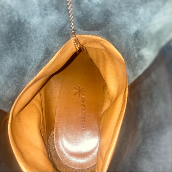 Isabel Marant cuffed leather and suede wedge boots - Picture 15 of 15